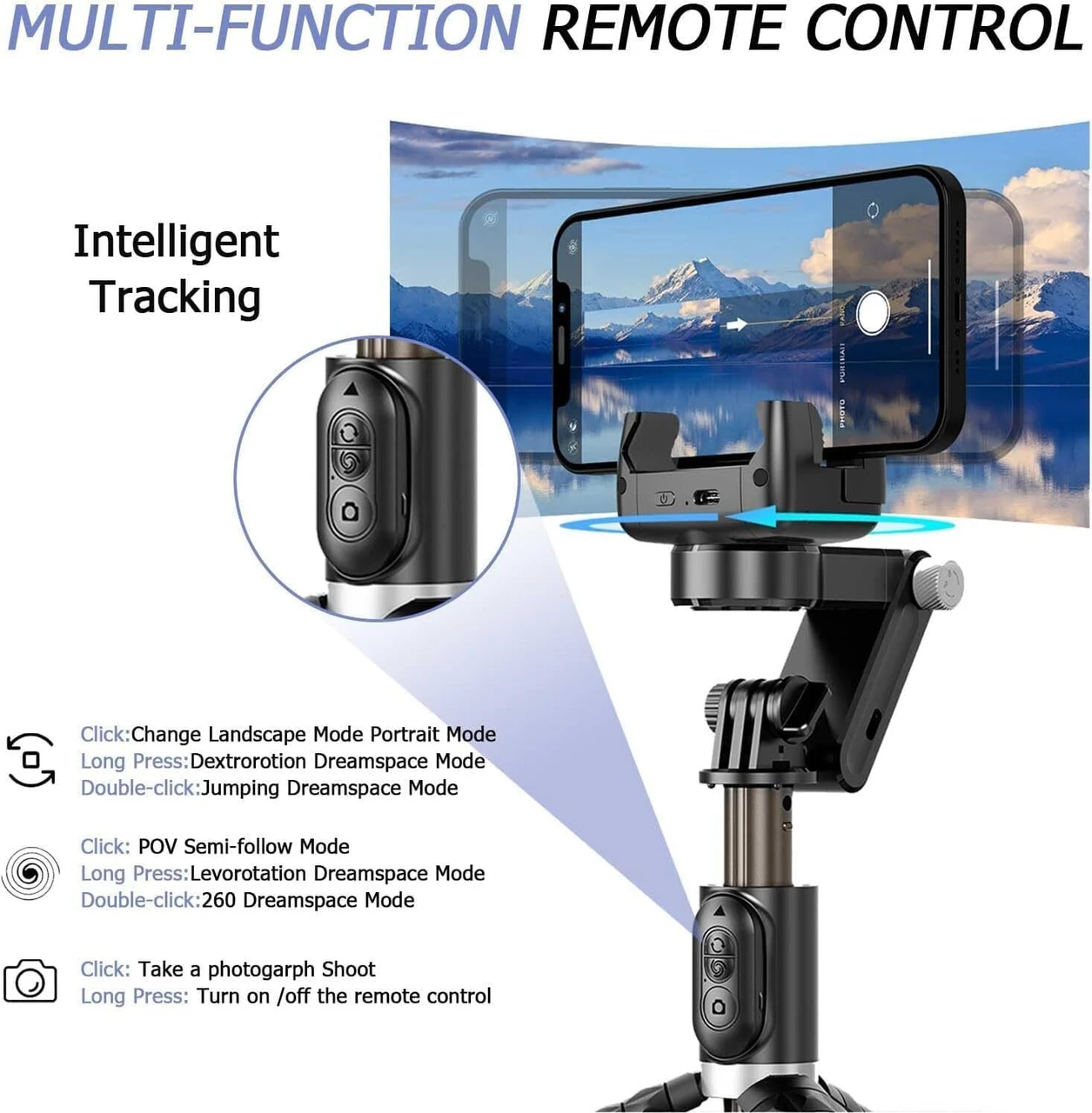 Fitgear FGAX05 Handheld Pan Tilt Stabilizer Tripod