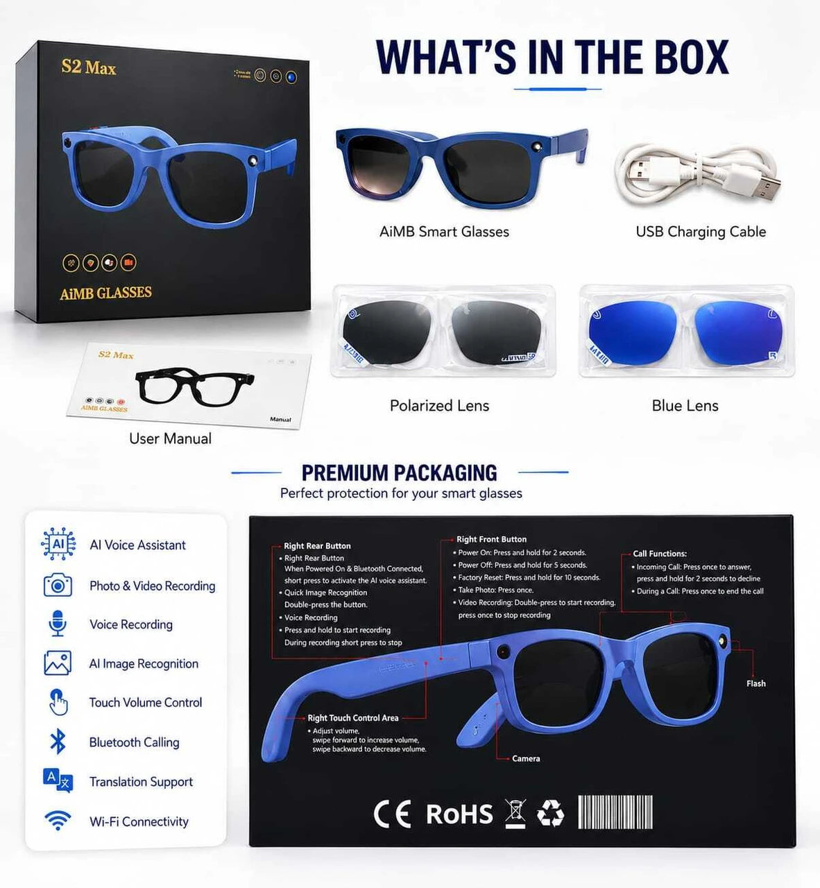 S2 Max AI Smart Glasses